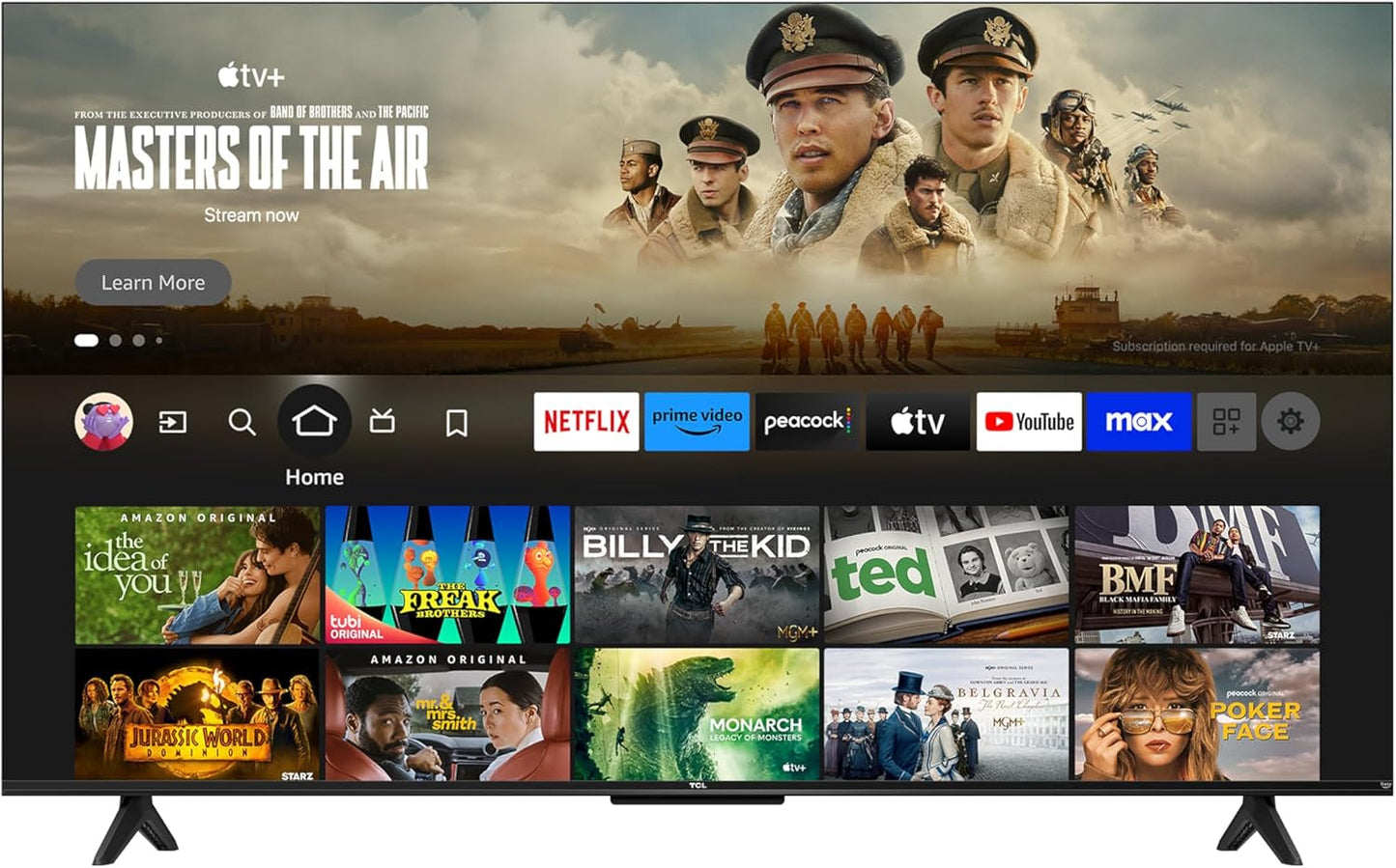 TCL 50-Inch Class S5 UHD 4K LED Smart TV with Fire TV (50S551F, 2024 Model), Dolby Vision, HDR PRO+, Dolby Atmos, Alexa Built-In with Voice Remote, Apple Airplay 2 Compatibility, Streaming Television