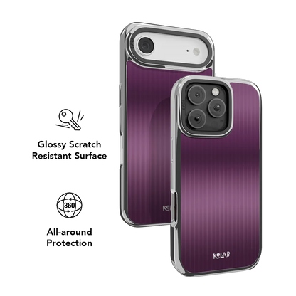 Violet Reverie | Purple Gradient Fluted Glass iPhone Case