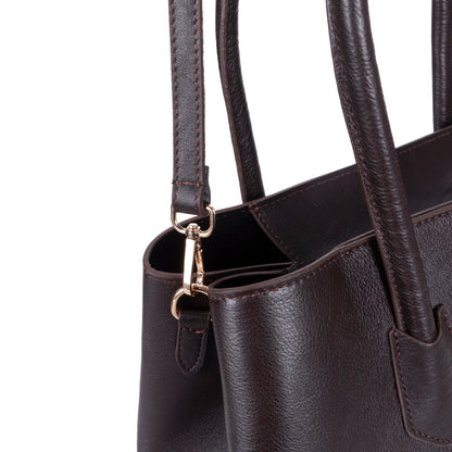 Carrera Novelya Women’s Leather Bag – Full-Grain Calf Leather Top Handle Bag for Elevated Everyday Carry | Minimal & Handcrafted