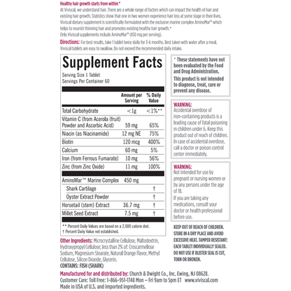 Viviscal Hair Growth Dietary Supplement, 60 Tablets