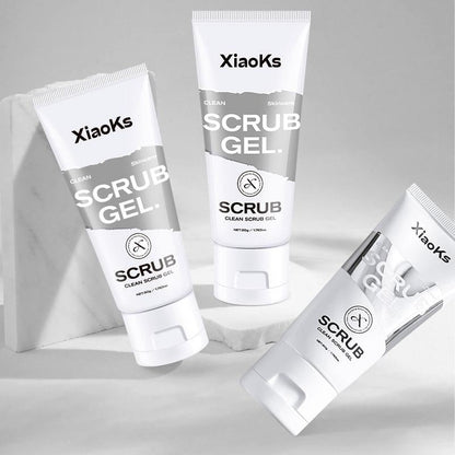 Xiaoks Clean Scrub Gel (3-Pack) with Carbomer & Betaine - 1-Minute Exfoliation, Mild & Gentle for Sensitive Skin - Non-Irritating Daily Exfoliator - 50G Each
