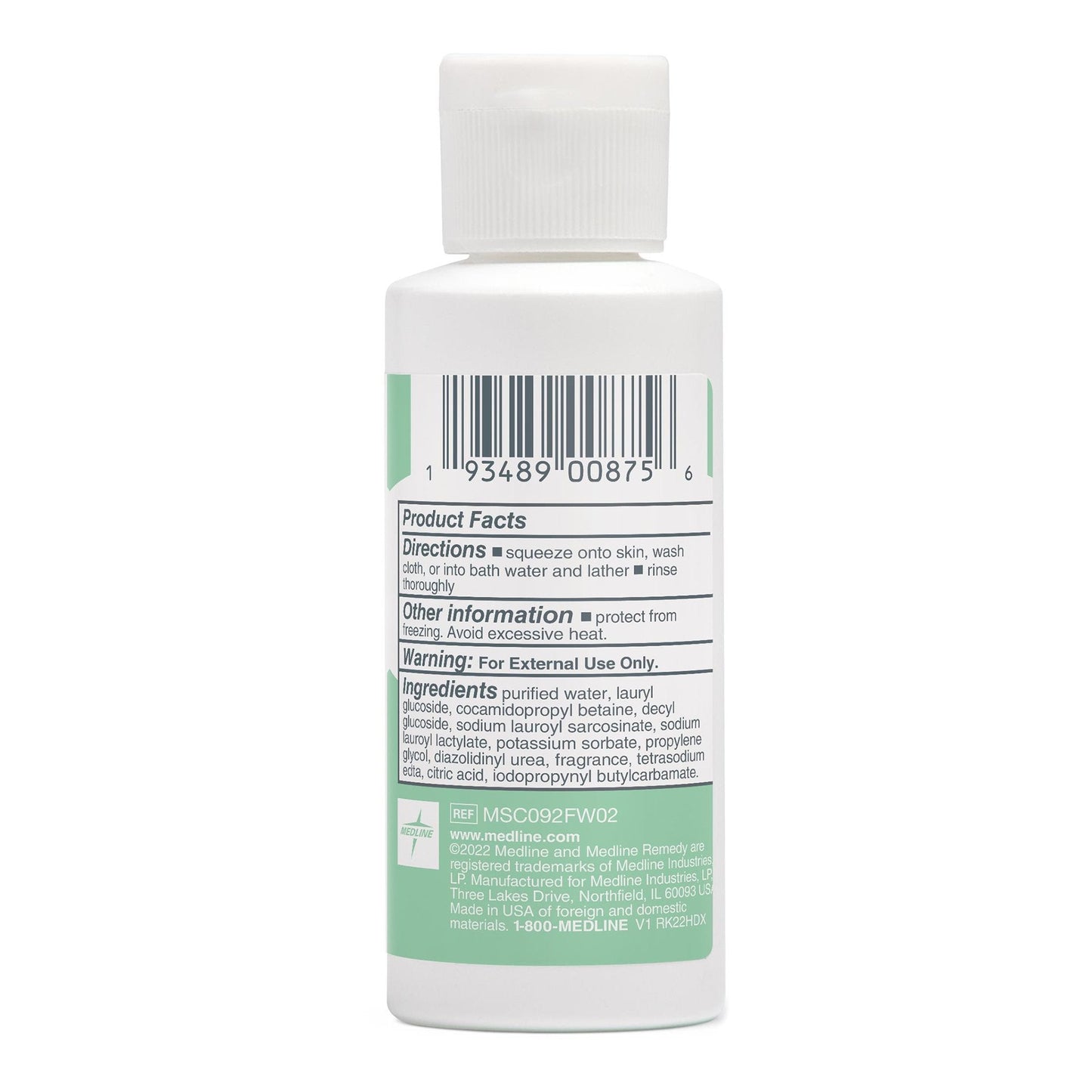 Baby Shampoo and Body Wash Remedy® 2 oz. Flip Top Bottle Fresh Linen Scent MSC092FW02