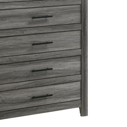 Denver - 5 Drawer Chest - Gray