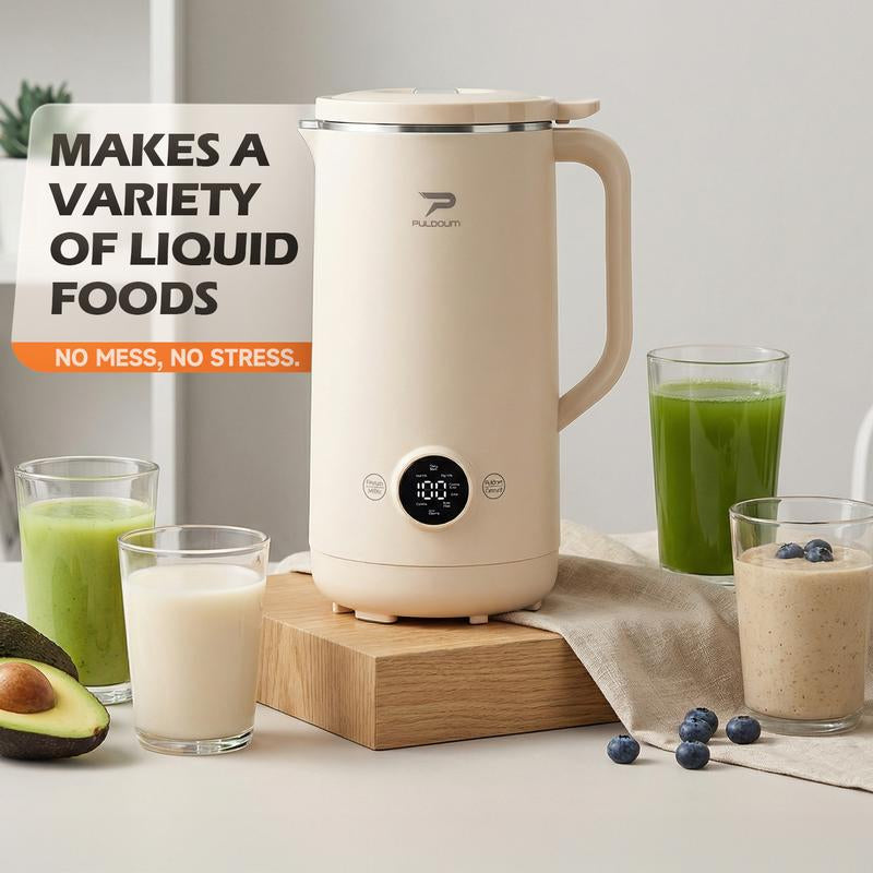 8-In-1 Multifunctional Automatic Nut Milk Machine&Coffee Maker, 27Oz Auto Self-Cleaning, Baby Food, Delay Start, Keep Warm, Boil Water – Stainless Steel, White,Soy Milk Maker for Homemade Almond, Oat, Coconut, Juice, Milkshake, Grains, Creamy Soup,Gifts