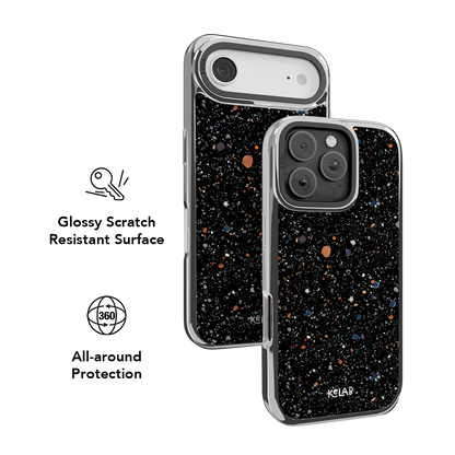 Obsidian Mist | Black Paint Splatter iPhone Case