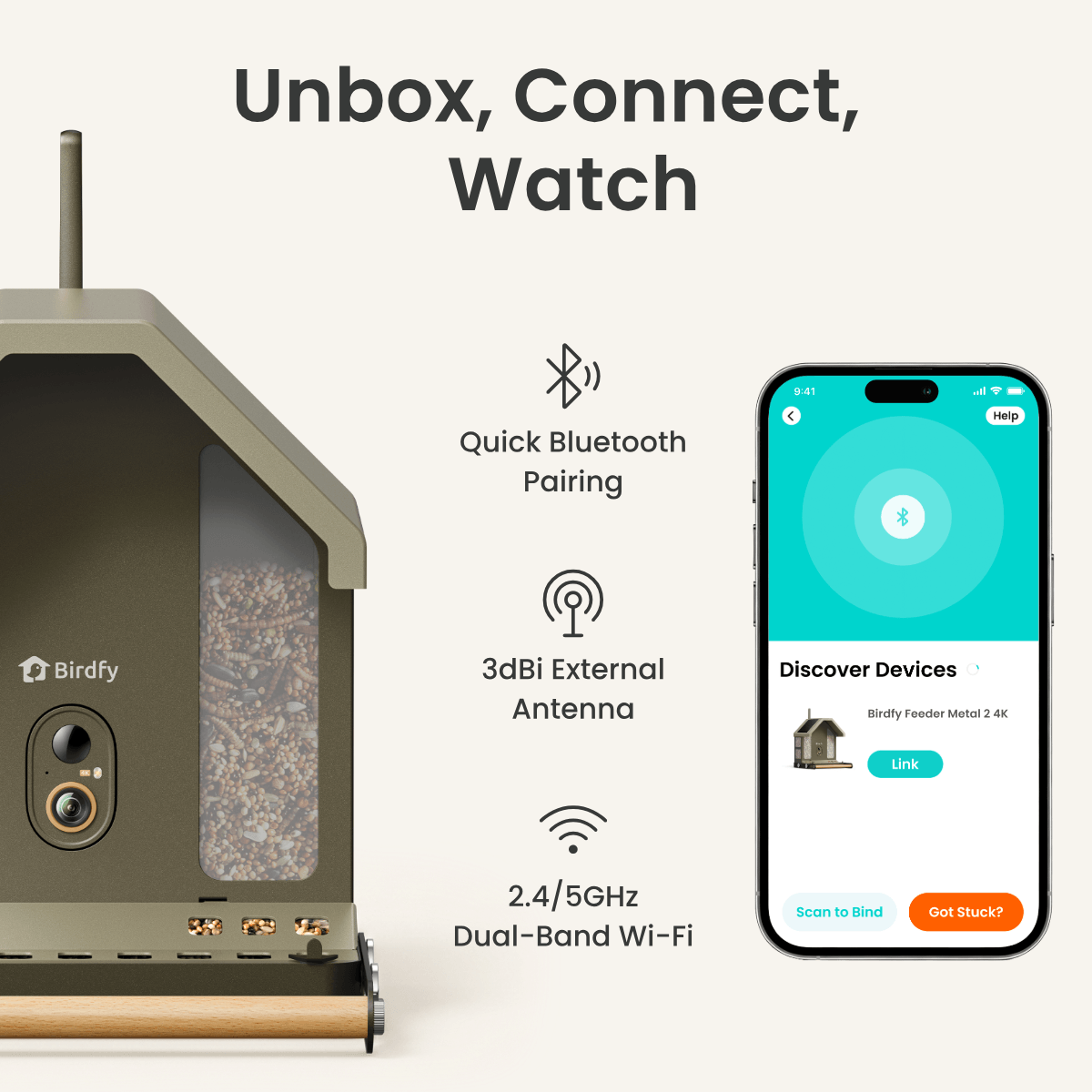 Birdfy Feeder Metal 2 4K - Smart Metal Feeder with Camera
