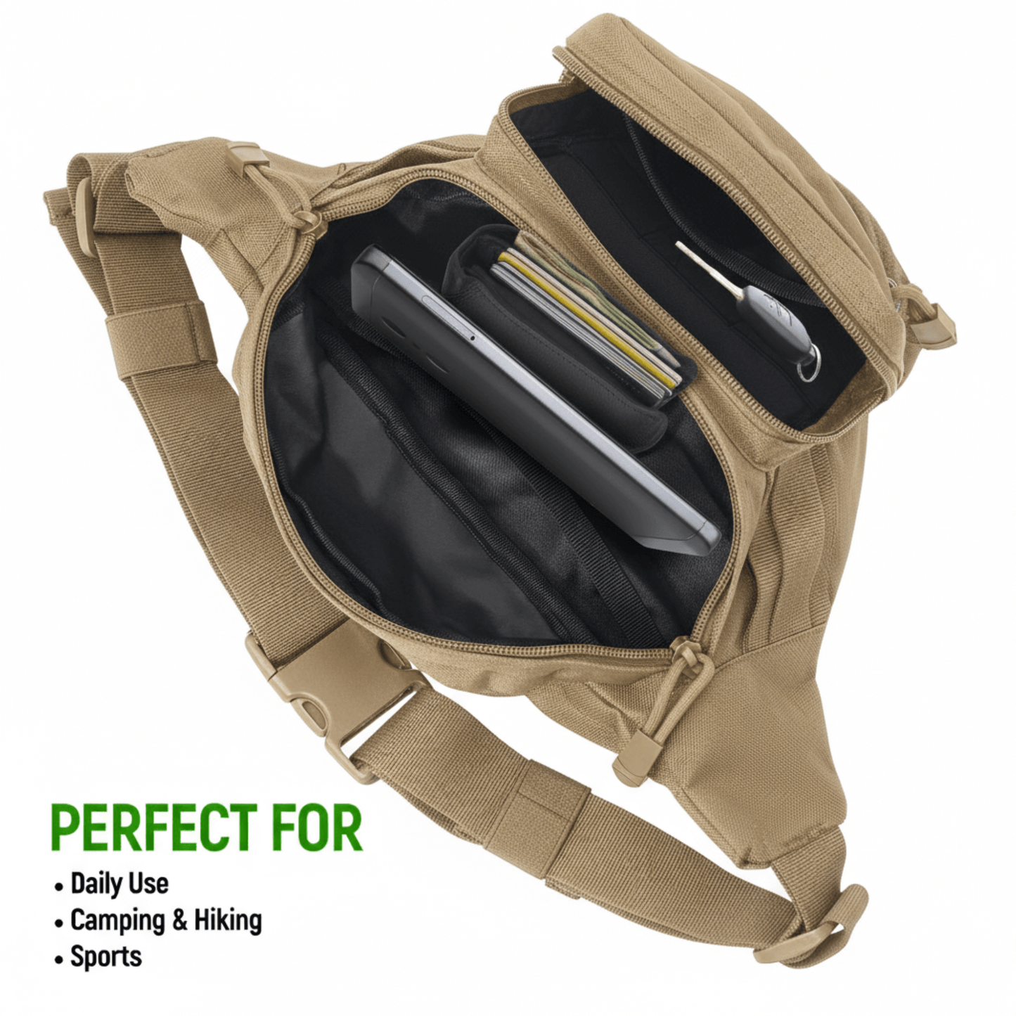 XGear Tactical Hunting Fanny Pack with USA Flag Patch