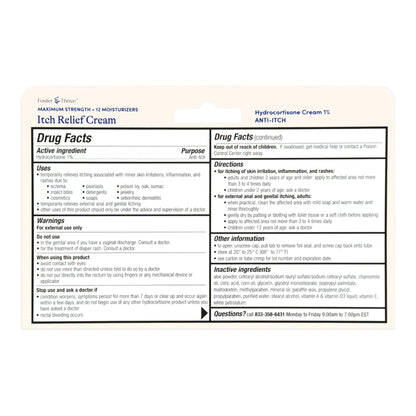 Foster & Thrive™ 1% Hydrocortisone + 12 Moisturizers Itch Relief Cream 70677121501