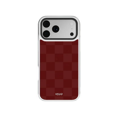 Maroon Check | Burgundy Checkerboard iPhone Case