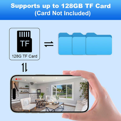 [Flycloud] F0 Mini Wifi Home Security Camera Mini Camera – 1080P, Night Vision, App Alerts for Baby & Pet