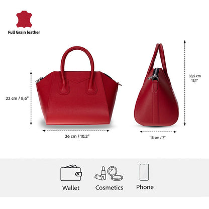 Lorenza Medium Women’s Leather Bag – Genuine Leather Handbag for Everyday Elegance | Minimal & Handcrafted