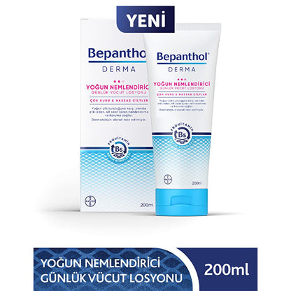 Bepanthol Derma Intense Moisturizing Body Lotion: Ultimate Hydration for Very Dry, Sensitive Skin - Soothing Relief & Daily Care