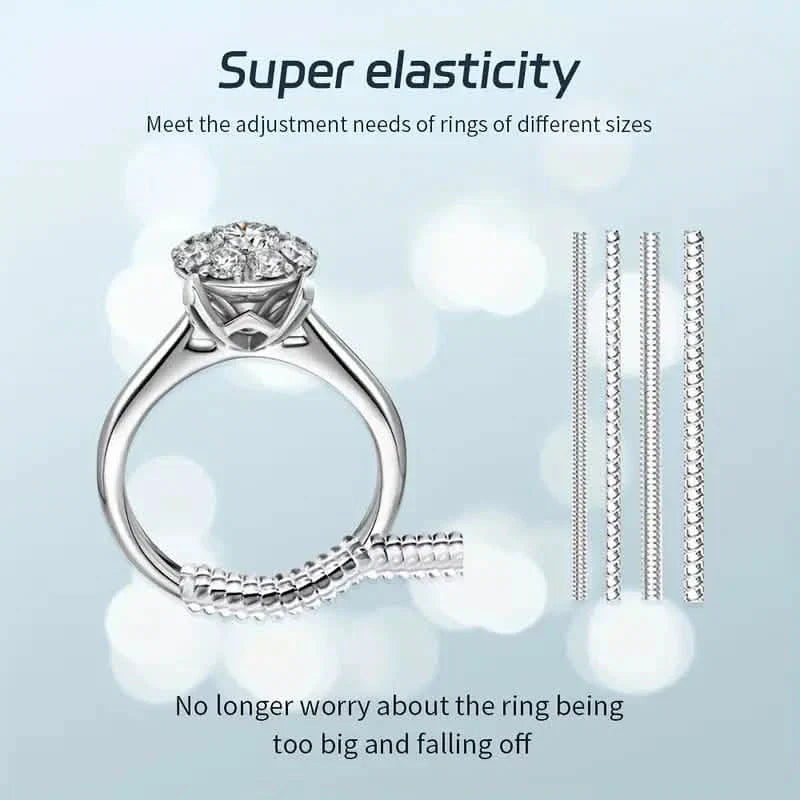4-Piece Set: Invisible Silicone Ring Size Adjusters – Unisex, Flexible, Minimalist