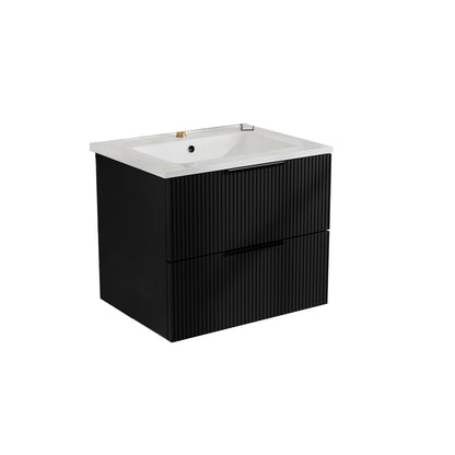 Modern Wall Mounted Floating Bathroom Vanity With Sink And Drawers