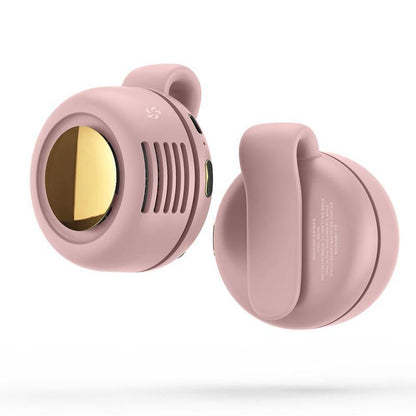 Portable Silent Mini Bladeless Electric Fan with Rotating Body and Three-Speed Adjustable Silent Cooling, Clip-On Fan, Waist-Mounted Fan, Suitable for Outdoor Travel and Office Use, Summer Gift