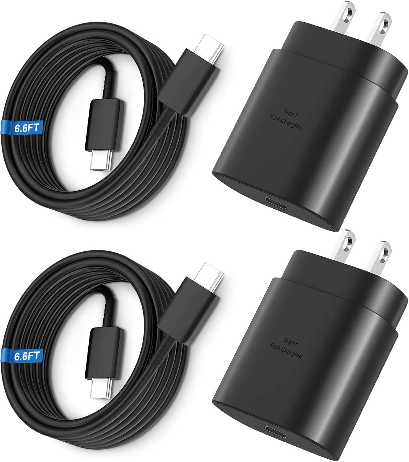 Super Fast Charger Type C, 25W USB C Wall Charger Fast Charging for Samsung Galaxy S26 Ultra/S26/S26+/S25 Ultra/S25/24 Ultra/S24/S23 Ultra/S22 Ultra with 10FT Long Android Type C Charger Cable 2Pack
