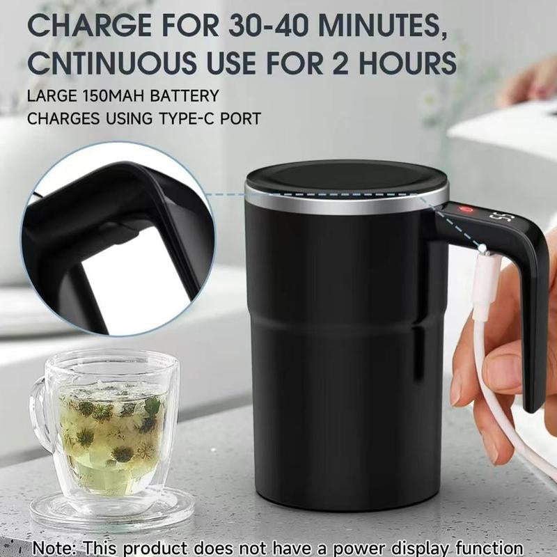 Portable Automatic Mixing Cup, USB Rechargeable Magnetic Mixing Cup, Multifunctional Coffee Mixing Cup, Self Stirring Mug for Home Kitchen