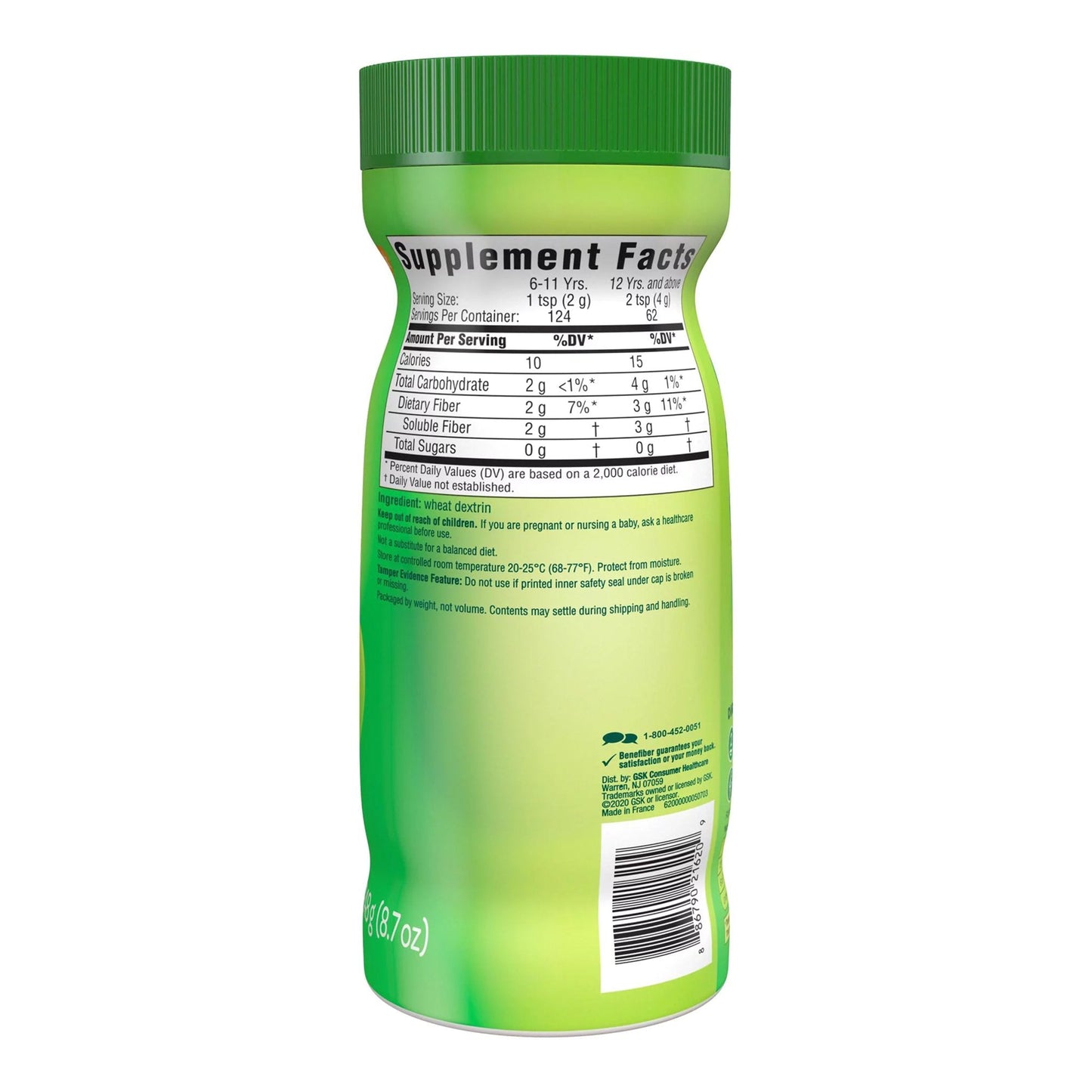 Benefiber® Prebiotic Fiber Supplement, 8.7-ounce bottle 88679021620