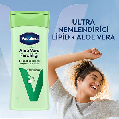Vaseline Aloe Vera Body Lotion - 48 Hour Moisturization, Non-Greasy, Dry Skin Relief