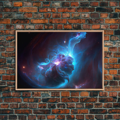 Stunning Nebula Canvas Wall Art Design, Poster Print Decor for Home & Office Decoration, CANVAS READY to Hang Scifi Wall Art