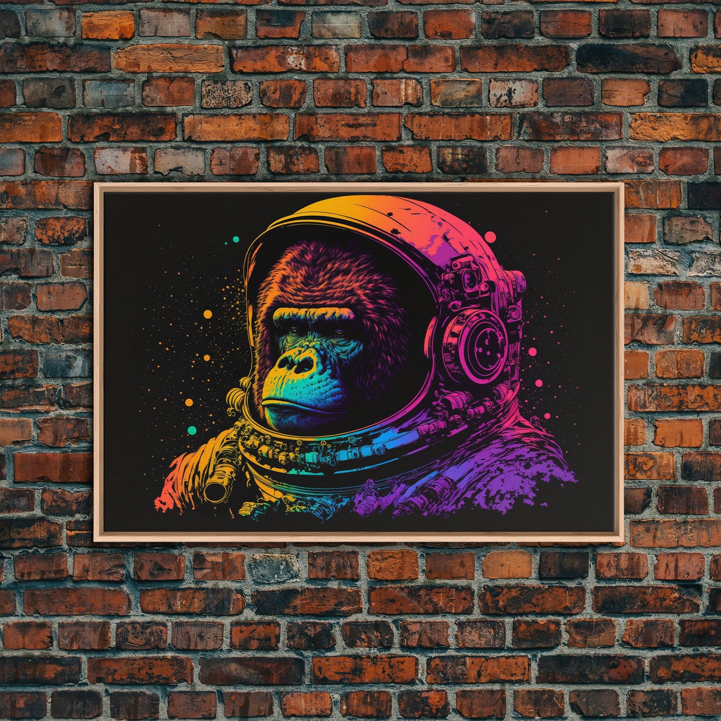 Space Ape, To The Moon Art, Framed Canvas Print, NFT Style Wall Art