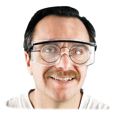 Honeywell Uvex Astro OTG 3001 Wraparound Safety Glasses, Black Plastic Frame, Clear Lens