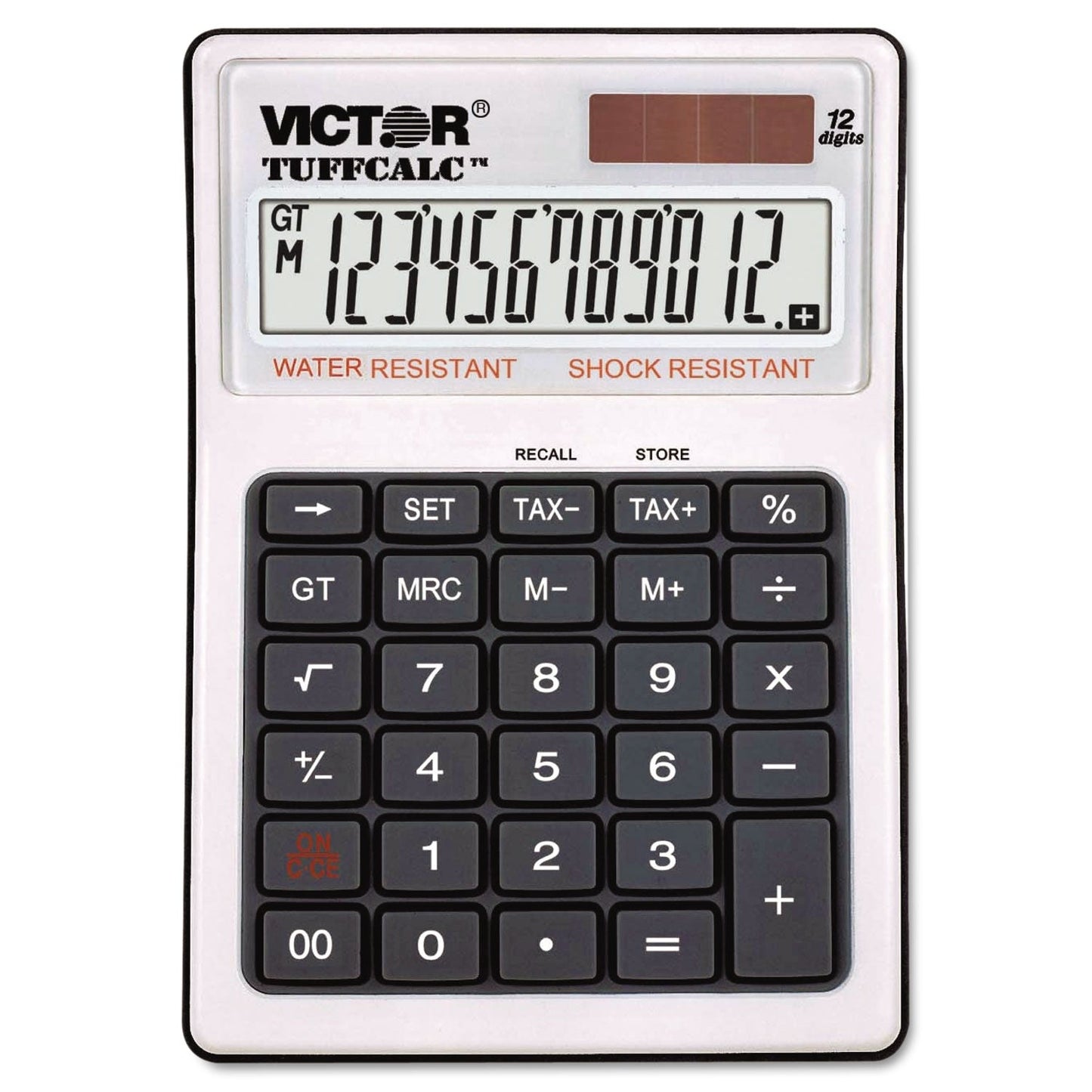Victor TUFFCALC Desktop Calculator, 12-Digit LCD