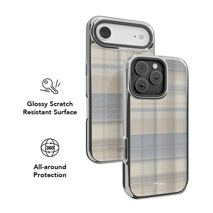 Oatmilk | Beige Flannel Plaid iPhone Case