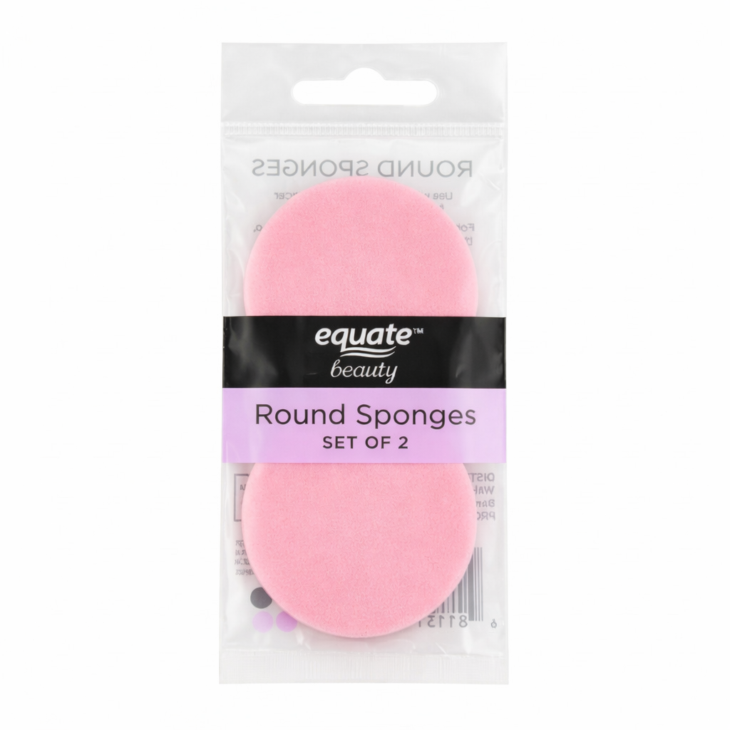 2 Piece Round Beauty Cosmetic Sponges (2 Packs)