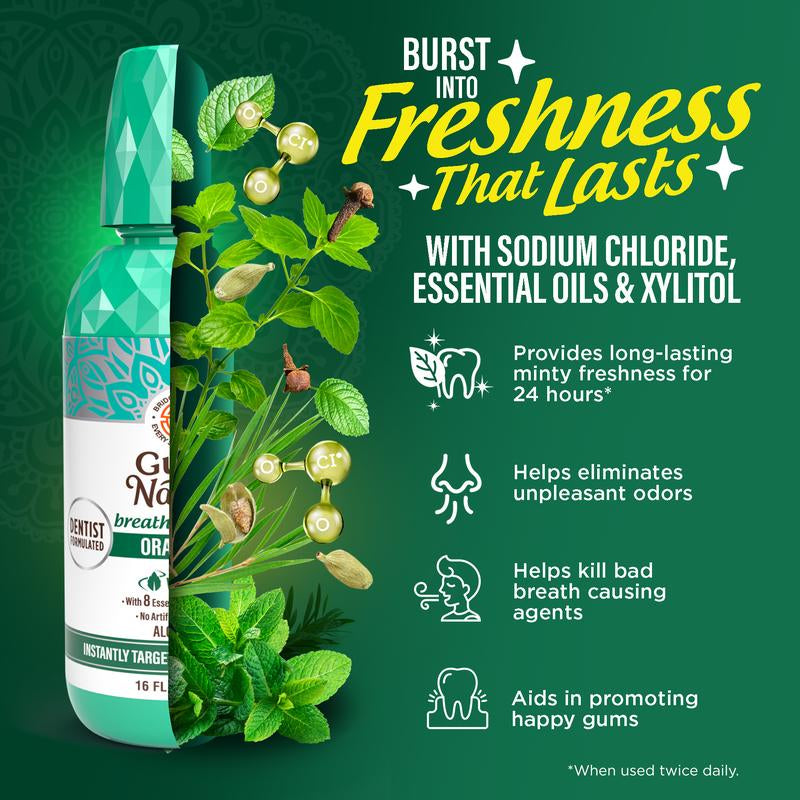 Oral Rinse Breath Harmonizer Mouthwash, Wild Mint - 2 Pack