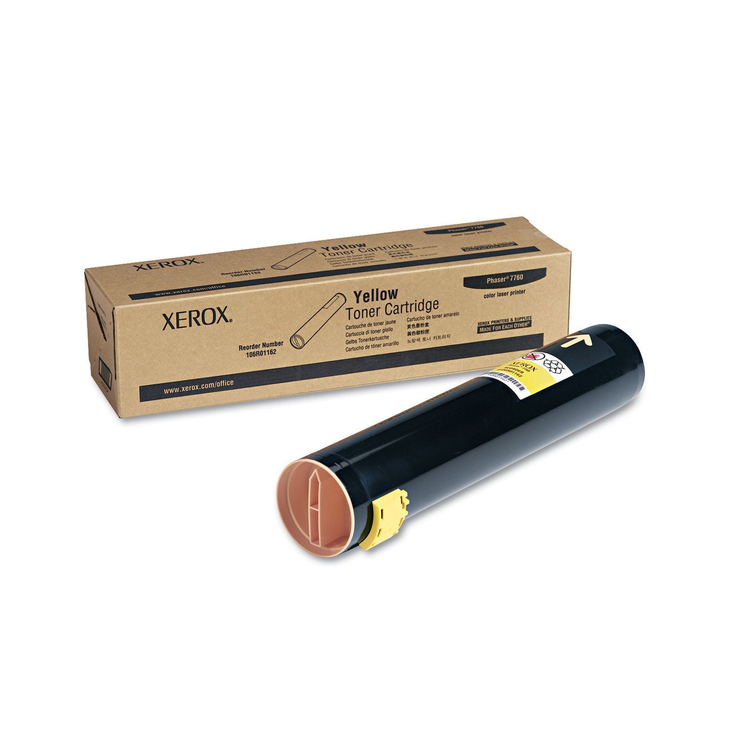 Xerox 106R01162 Toner, 25,000 Page-Yield, Yellow