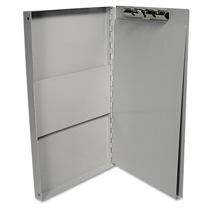 Universal Deluxe Aluminum Document Box, 0.4" Clip Capacity, Holds 8.5 x 11 Sheets, Aluminum