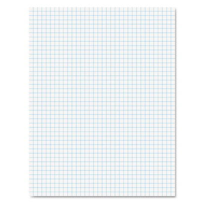Ampad Quadrille Pads, Quadrille Rule (4 sq/in), 50 White (Heavyweight 20 lb Bond) 8.5 x 11 Sheets