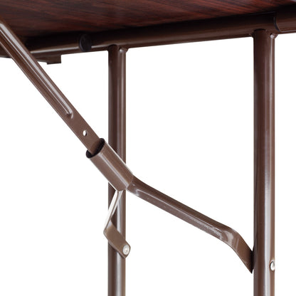 Alera Wood Folding Table, Rectangular, 71.88w x 29.88d x 29.13h, Mahogany