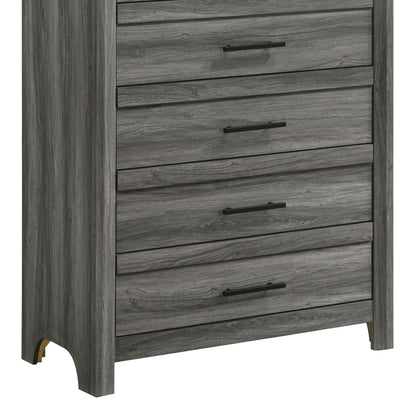 Denver - 5 Drawer Chest - Gray