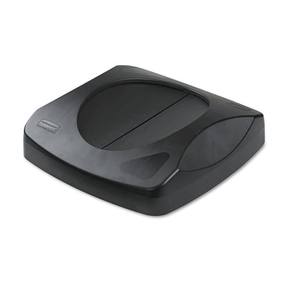 Rubbermaid Swing Top Lid for Untouchable Recycling Center, 16" Square, Black