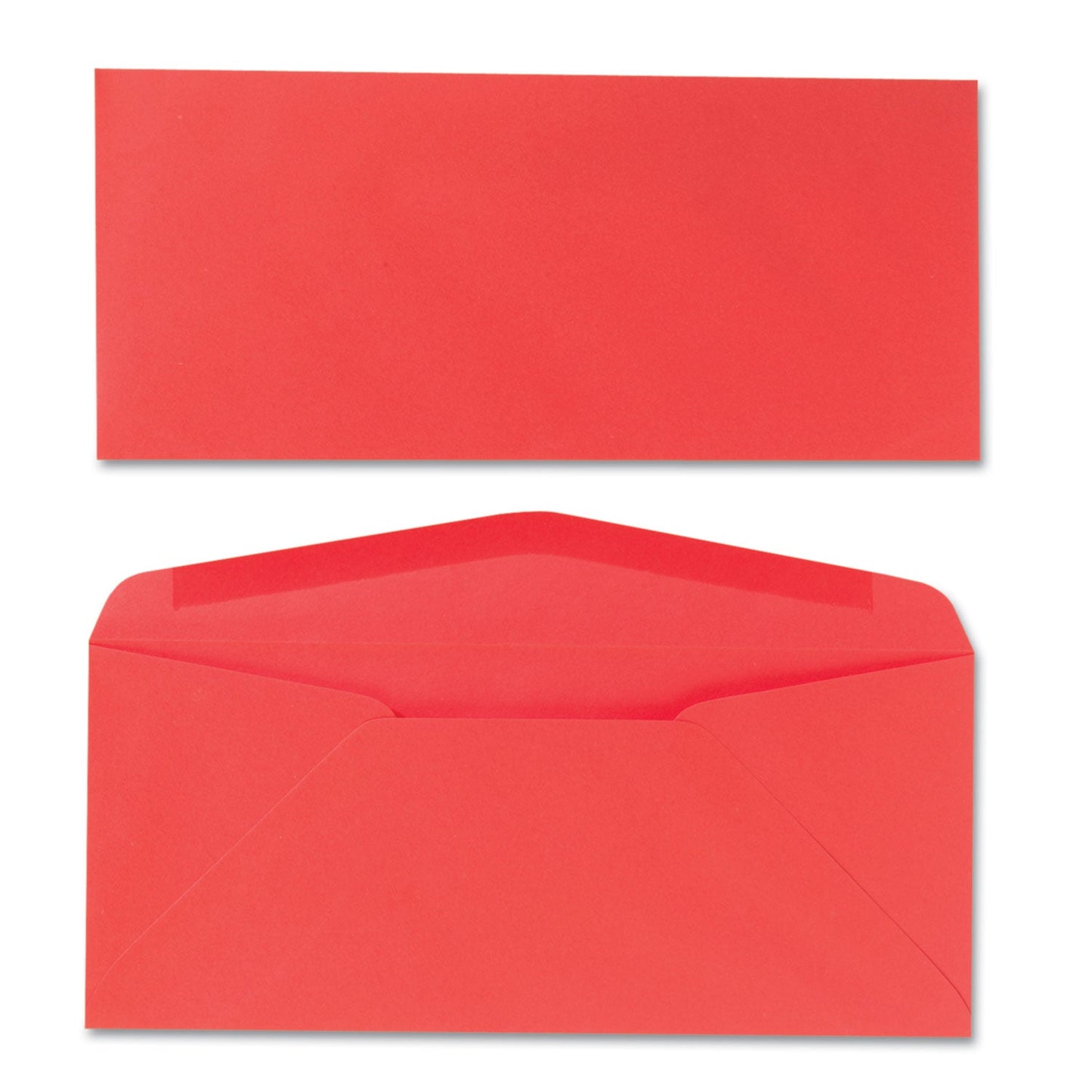 Quality Park Colored Envelope, #10, Commercial Flap, Gummed Closure, 4.13 x 9.5, Red, 25/Pack