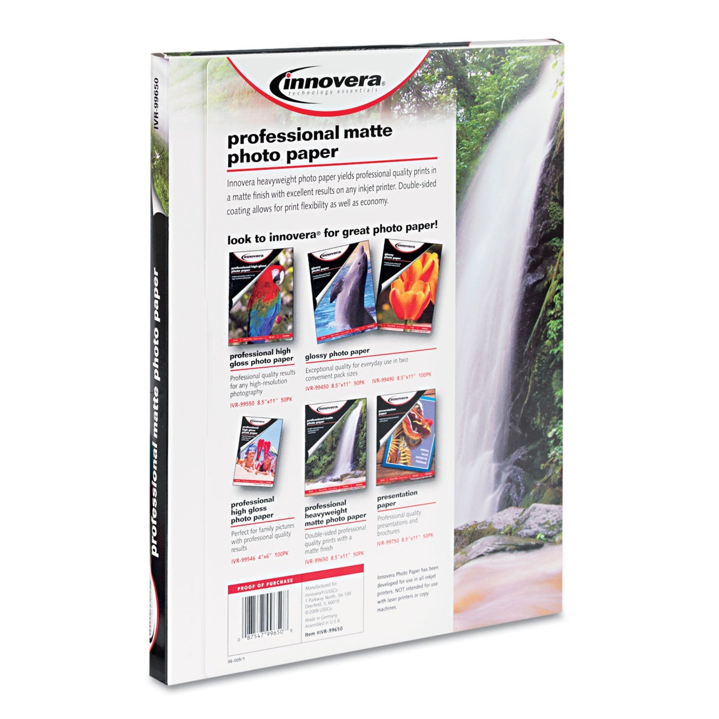 Innovera Heavyweight Photo Paper, 11 mil, 8.5 x 11, Matte White, 50/Pack