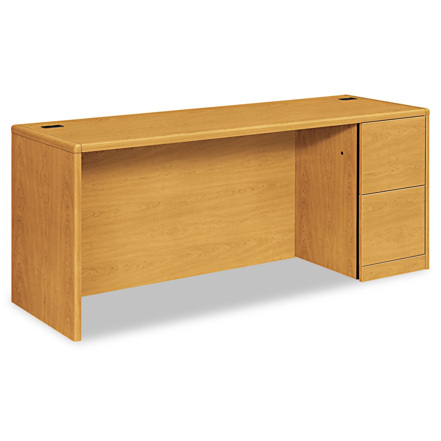 HON 10700 Series Right Pedestal Credenza, 72w x 24d x 29.5h, Harvest