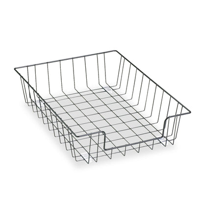 Fellowes Wire Desk Tray Organizer, 1 Section, Letter Size Files, 10" x 14.13" x 3", Black