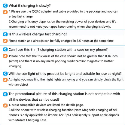 Ultimate Wireless Charging Station - Magnetic Charger for iPhone 17-11, Apple Watch Series 9-3, and AirPods Pro/2/3 - Sleek Black Design, No Adapter Needed!