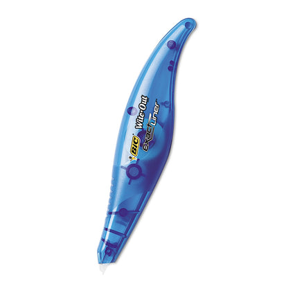 BIC Wite-Out Brand Exact Liner Correction Tape, Non-Refillable, Blue/Orange Applicators, 0.2" x 236", 2/Pack