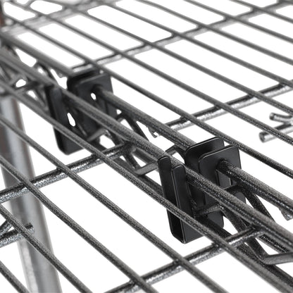 Alera Wire Shelving S Hooks, Metal, Silver, 4 Hooks/Pack
