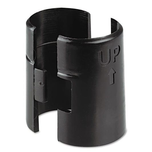 Alera Wire Shelving Shelf Lock Clips, Plastic, Black, 4 Clips/Pack