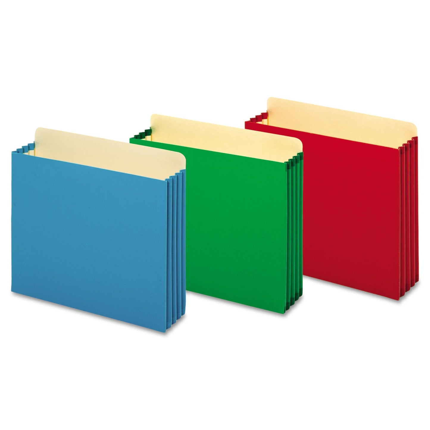 Pendaflex File Cabinet Pockets, 3.5" Expansion, Letter Size, Green, 10/Box