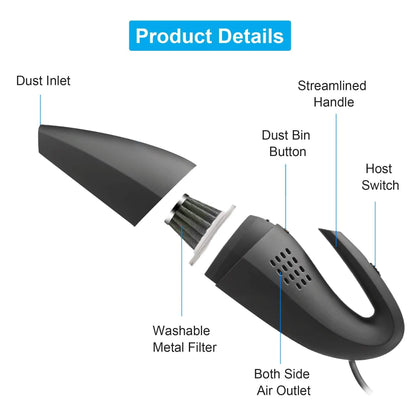 120W Portable Handheld Corded Car Vacuum Cleaner