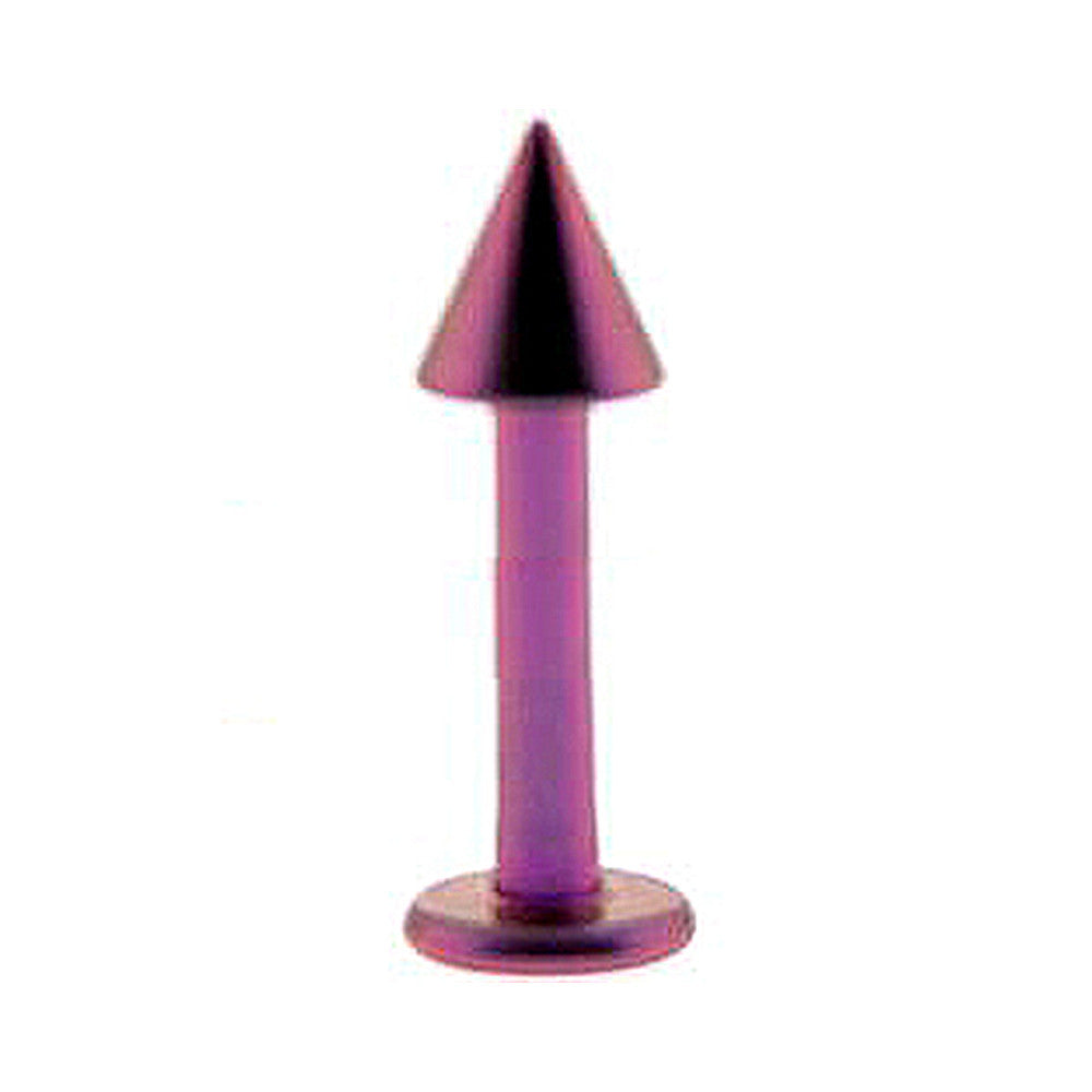 Solid Titanium Pink Cone Labret 5/16-4mm