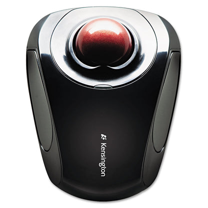 Kensington Orbit Wireless Mobile Trackball, 2.4 GHz Frequency/30 ft Wireless Range, Left/Right Hand Use, Black/Red