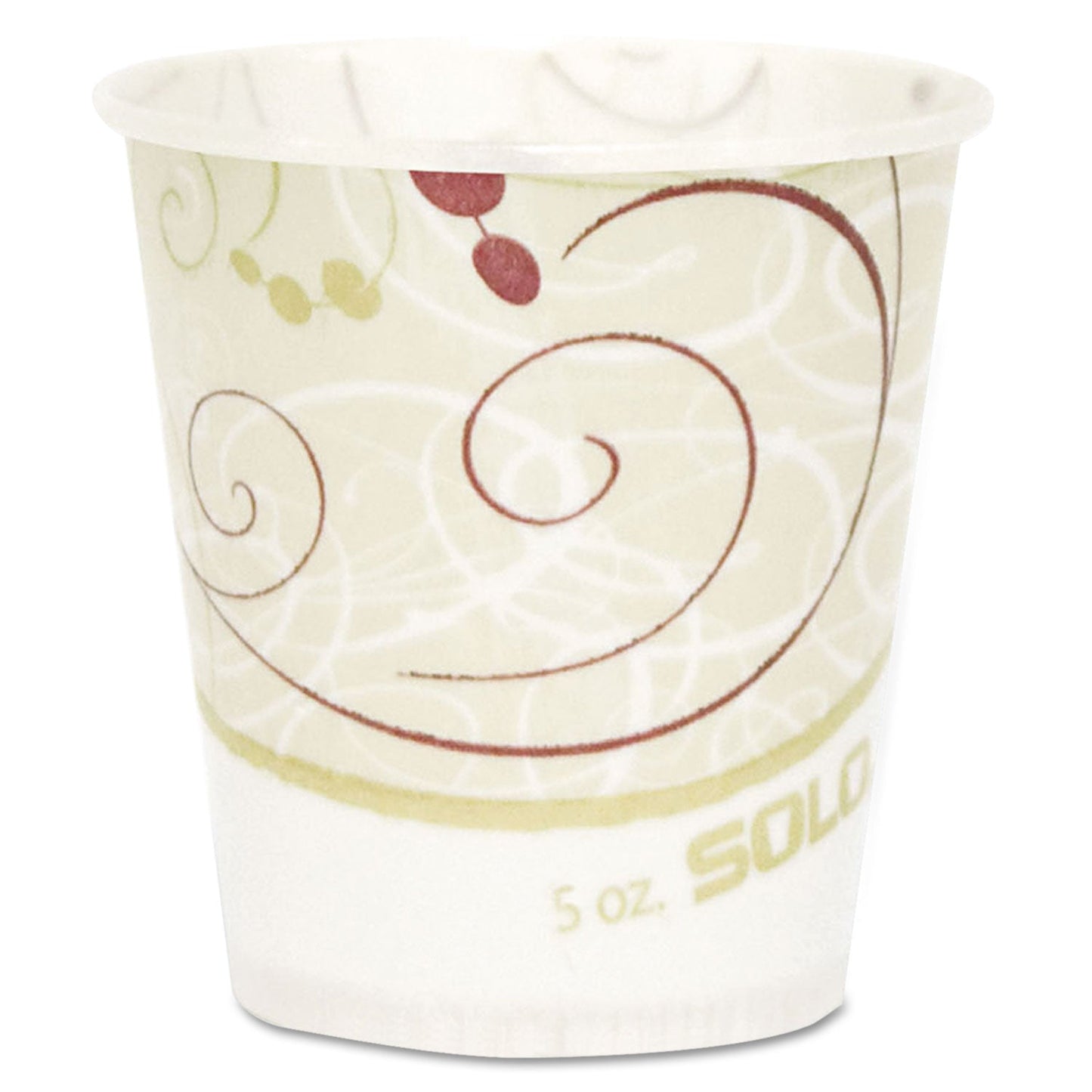 Dart Symphony Design Paper Water Cups, 5 oz, 100/Bag, 30 Bags/Carton