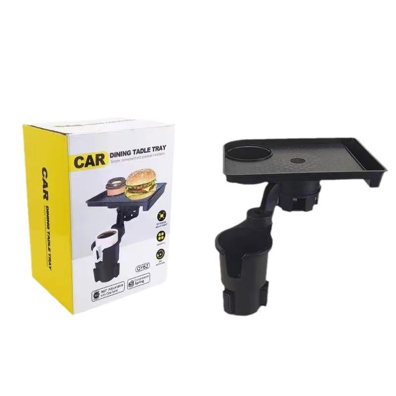Car Cup Holder, Dual-Slot Design Seat Cup Holder, In-Car Beverage & Snack Storage Accessory, Automotive Organizer, Center Console Storage Box, Vehicle Organization Supplies, Rotating Cup Holder & Tray Extender